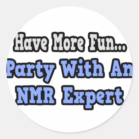 NMRの専門家がいるパーティー ラウンドシール (正面)