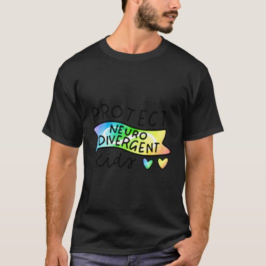 Nn神経発保護異虹彩自閉症 Tシャツ (正面)
