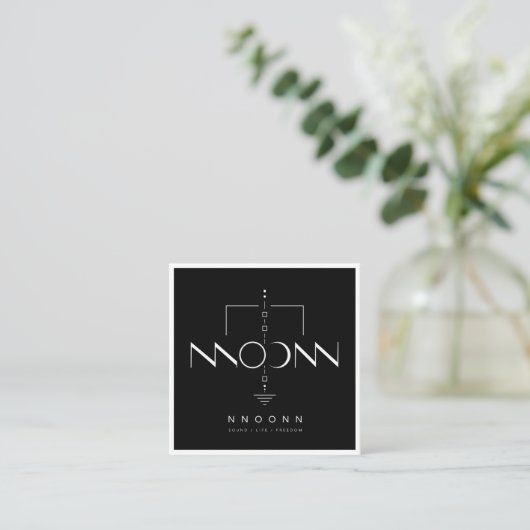 NNOONN LOGO NEW スクエア名刺 (スタンド正面)