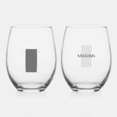 NNOONN SIMPLE LOGO CELL WINEGLASS ステムなしワイングラス (裏面)