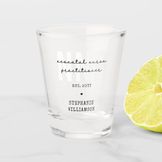NNP新生児カスタムナース開業医 ショットグラス (正面)