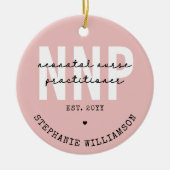 NNP新生児カスタムナース開業医 セラミックオーナメント (正面)