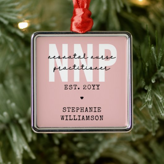 NNP新生児カスタムナース開業医 メタルオーナメント (ツリー)