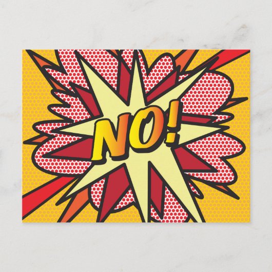 NOおもしろいレトロ漫画ブックアーポップ・アートのト ポストカード (正面)