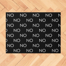 NOおもしろい白黒内向きミニマル ドアマット