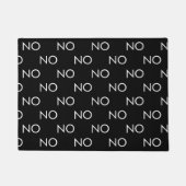 NOおもしろい白黒内向きミニマル ドアマット (正面)