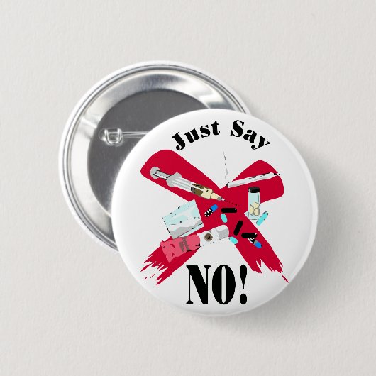 NOと言う 缶バッジ (正面&裏面)