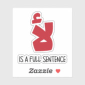 Noはアラビア語で完全な文おもしろい シール (シート)