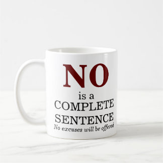 Noは完全な宣告なし言い訳 コーヒーマグカップ