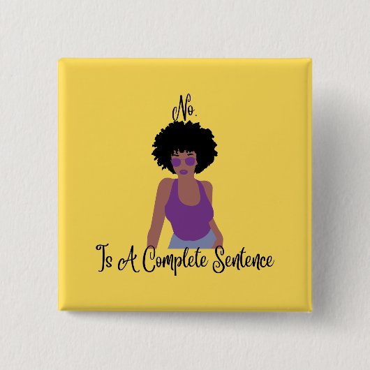 Noは完全な文である 缶バッジ (正面)