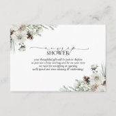 Noエレガント Wrap冬季エバーグリーンブライダルシャワー エンクロージャーカード (正面)