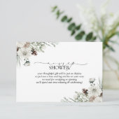 Noエレガント Wrap冬季エバーグリーンブライダルシャワー エンクロージャーカード (スタンド正面)