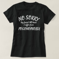 Noキス大きなひげPogonophobiaスローガンのシャツ