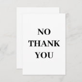 NOサンキューカードNoと答える サンキューカード (正面/裏面)