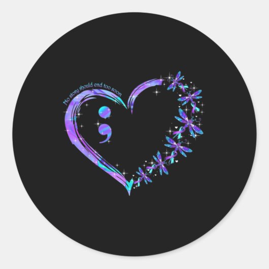 Noストーリーはあまりにも早く自殺すべき認識度ドラ ラウンドシール (正面)