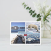 NOスピッツベルゲン – スバルバード – フィヨルド – ホッキョクグマ –  ポストカード (スタンド正面)