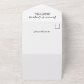 Noテーマ、ラブフォトキープサケ結婚式招待状 オールインワン招待状 (外側)