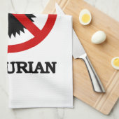 NOデュリアン熱帯果実サイン キッチンタオル (四つ折り)