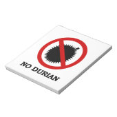 NOデュリアン熱帯果実サイン ノートパッド (回転)