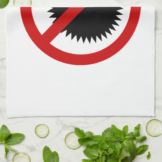 NOデュリアン熱帯果実⚠タイのサイン⚠ キッチンタオル (折り畳み)