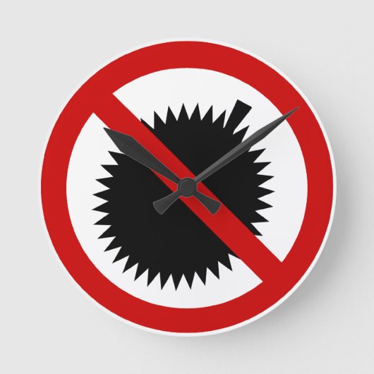 NOデュリアン熱帯果実⚠タイのサイン⚠ ラウンド壁時計 (正面)