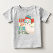 NoドラマゾーンおもしろいラマベビーTシャツ ベビーTシャツ (正面)
