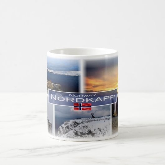 NOノルウェー – Nordkapp – ノースケープ –  コーヒーマグカップ (中央)