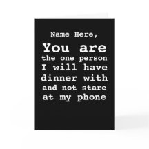 Noパーソナライズされた携帯電話ディナー日付バレンタイン
