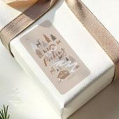 Noピーキングウッドランド動物の居心地の良い村 ラベル