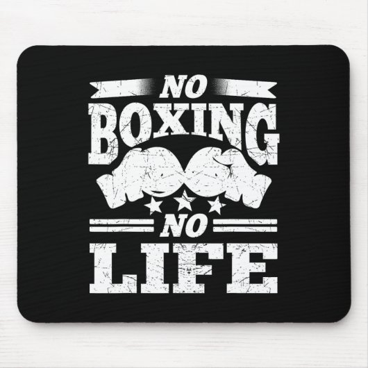 NoボクシングNoライフボクシング手袋ボクシング手袋 マウスパッド (正面)
