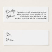 Noラップかわいらしベビーシャワーミニギフトカード (正面&裏面)