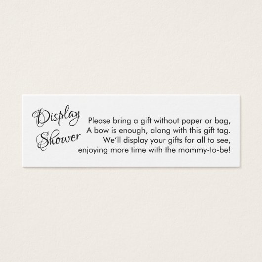 Noラップかわいらしベビーシャワーミニギフトカード (正面)