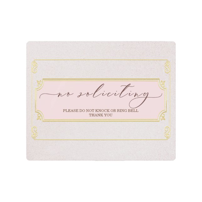 No勧誘メタル屋外ドアサイン メタルプリント (正面)