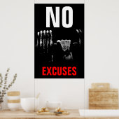 No口実ボディビルフィットネス 感動的 ポスター (キッチン)