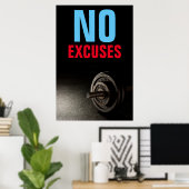 No口実ボディビルフィットネス 感動的 ポスター (ホームオフィス)