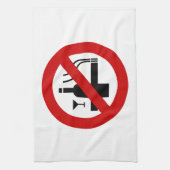 NO喫煙アルコール⚠タイのサイン⚠ キッチンタオル (縦)