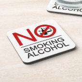 NO喫煙アルコール⚠タイのサイン⚠ コースター (左側)