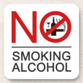NO喫煙アルコール⚠タイのサイン⚠ コースター (正面)