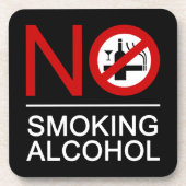 NO喫煙アルコール⚠タイのサイン⚠ コースター (正面)