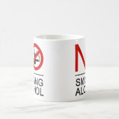 NO喫煙アルコール⚠タイのサイン⚠ コーヒーマグカップ (中央)