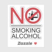 NO喫煙アルコール⚠タイのサイン⚠ シール (シート)