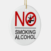 NO喫煙アルコール⚠タイのサイン⚠ セラミックオーナメント (右)