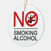NO喫煙アルコール⚠タイのサイン⚠ セラミックオーナメント (左)