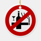 NO喫煙アルコール⚠タイのサイン⚠ セラミックオーナメント (裏面)
