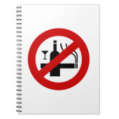 NO喫煙アルコール⚠タイのサイン⚠ ノートブック (正面)