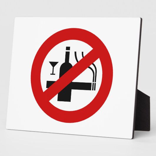 NO喫煙アルコール⚠タイのサイン⚠ フォトプラーク (側面)