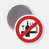 NO喫煙アルコール⚠タイのサイン⚠ マグネット (正面/裏面)
