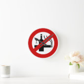 NO喫煙アルコール⚠タイのサイン⚠ ラウンド壁時計 (ホーム)
