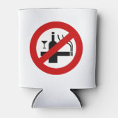 NO喫煙アルコール⚠タイのサイン⚠ 缶クーラー (正面)