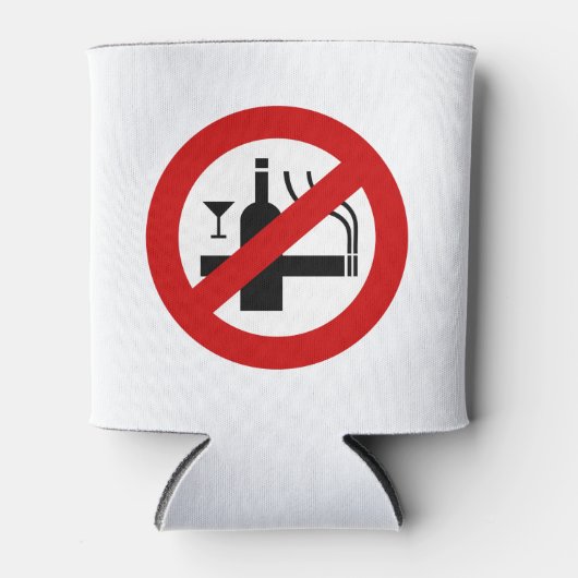 NO喫煙アルコール⚠タイのサイン⚠ 缶クーラー (正面)